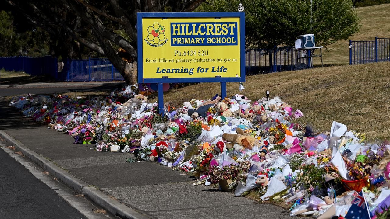 Tributes at Hillcrest Primary School (file image)