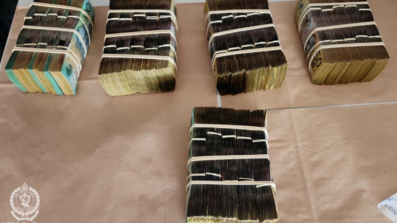 Cash seized by police (file image)