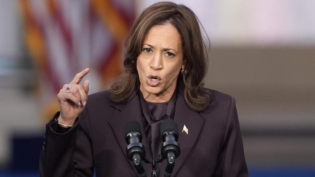 Vice President Kamala Harris delivers a concession speech