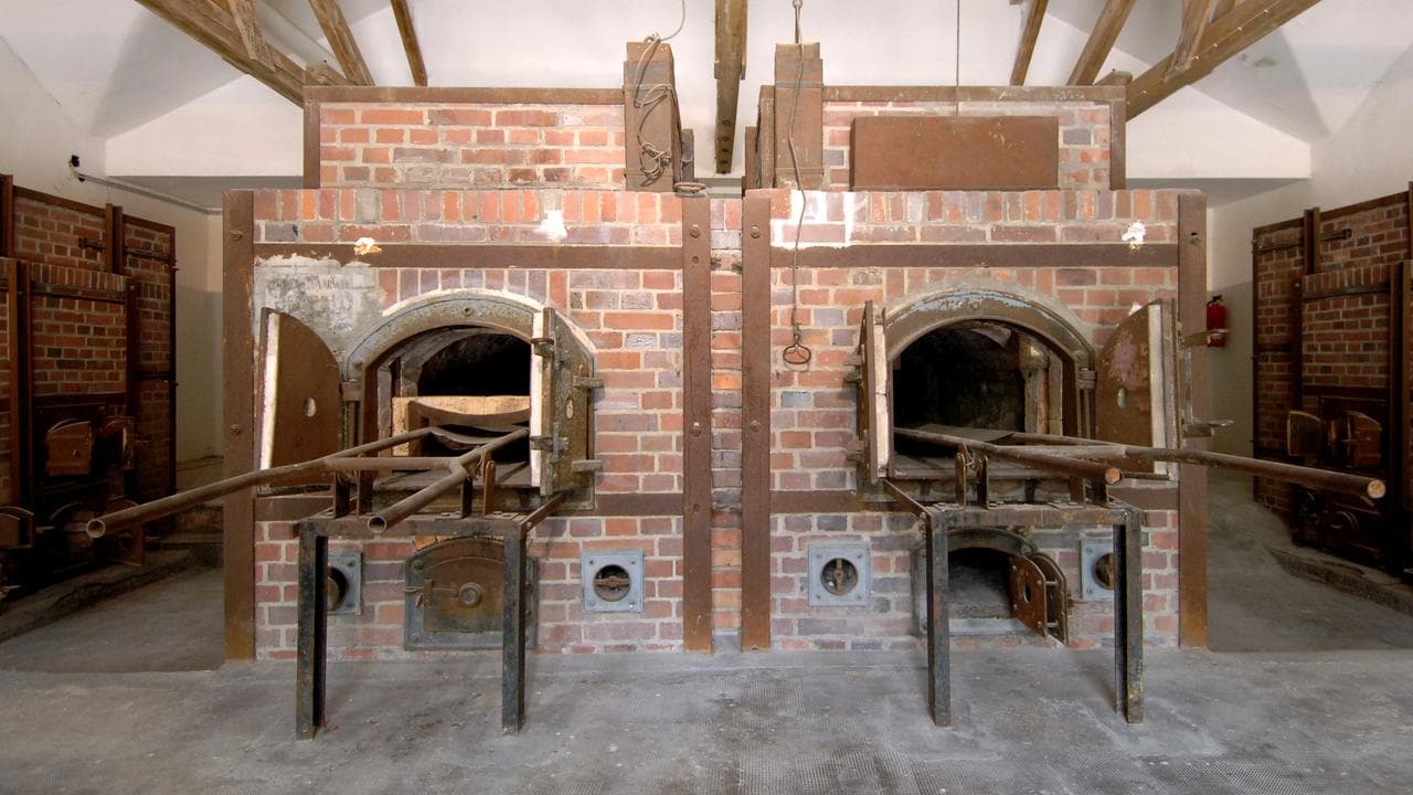 Incinerators at the former Dachau concentration camp outside of Munich