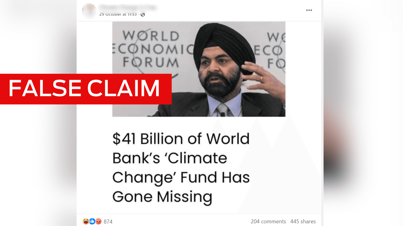 One of the Facebook posts spreading the false claim.