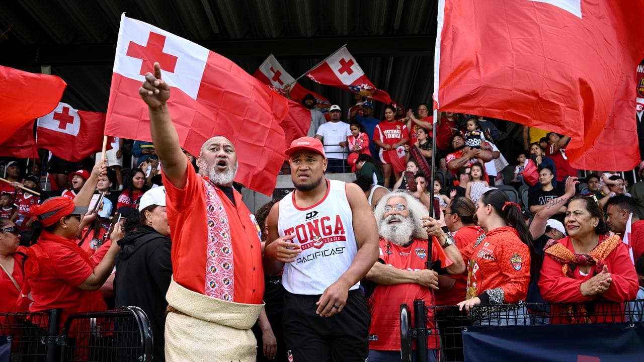 A Tonga national team rugby league training session