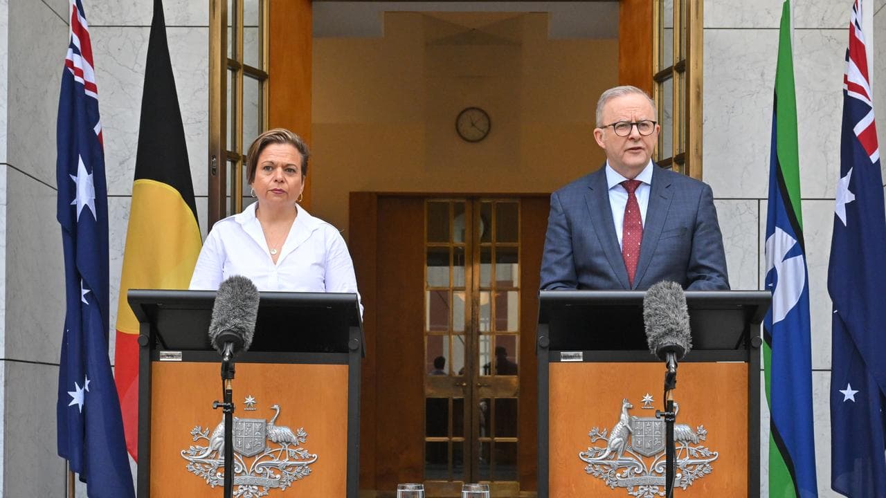 Communications Michelle Rowland and Prime Minister Anthony Albanese