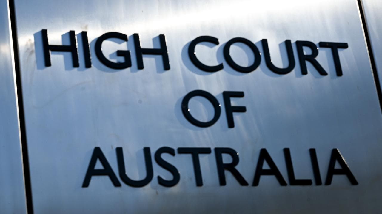 Signage for the High Court of Australia (file image)