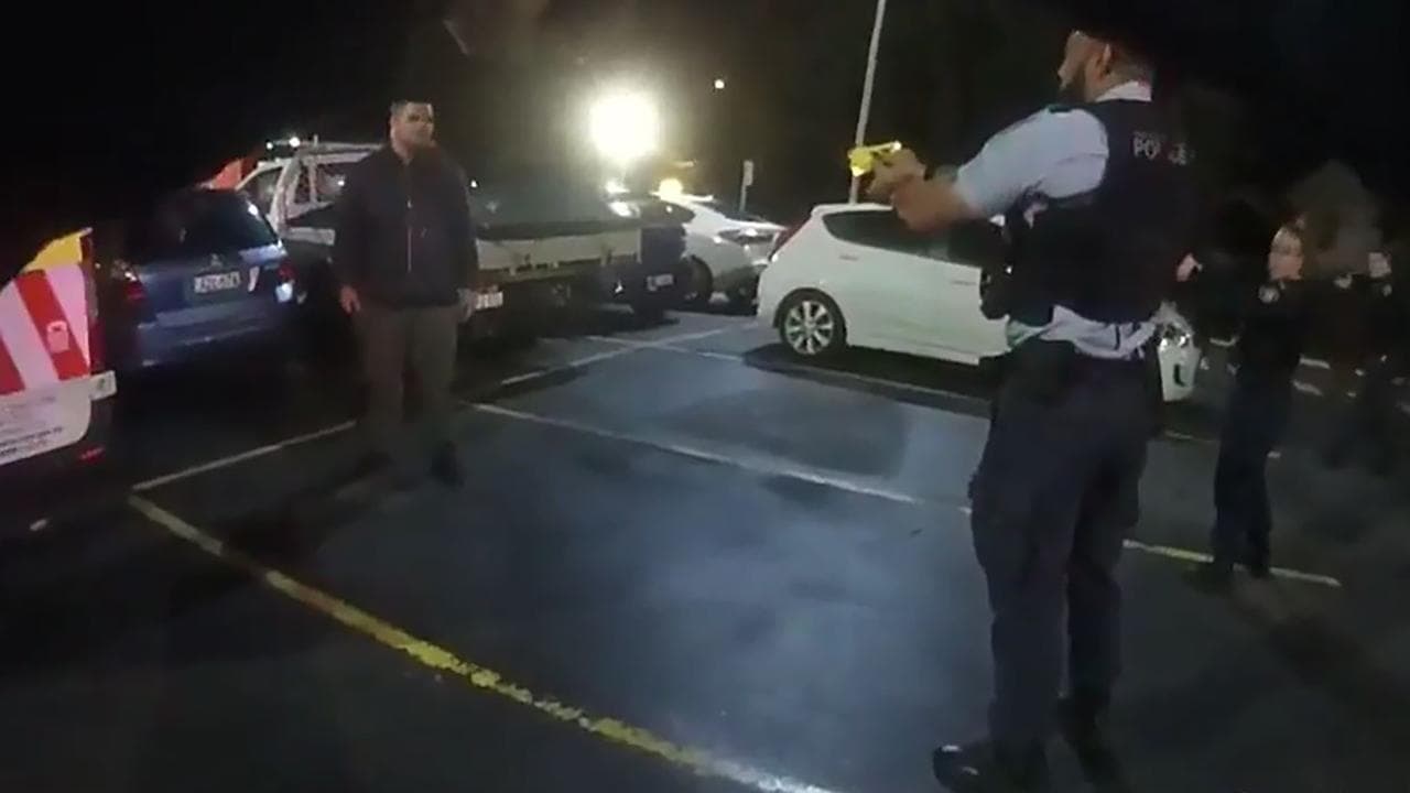 Police confronting Jordan James Fineanganofo