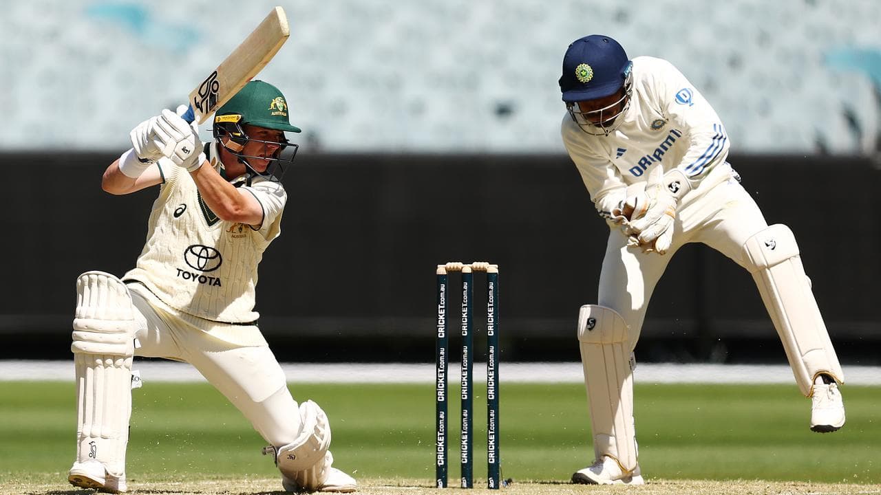 Marcus Harris batting.