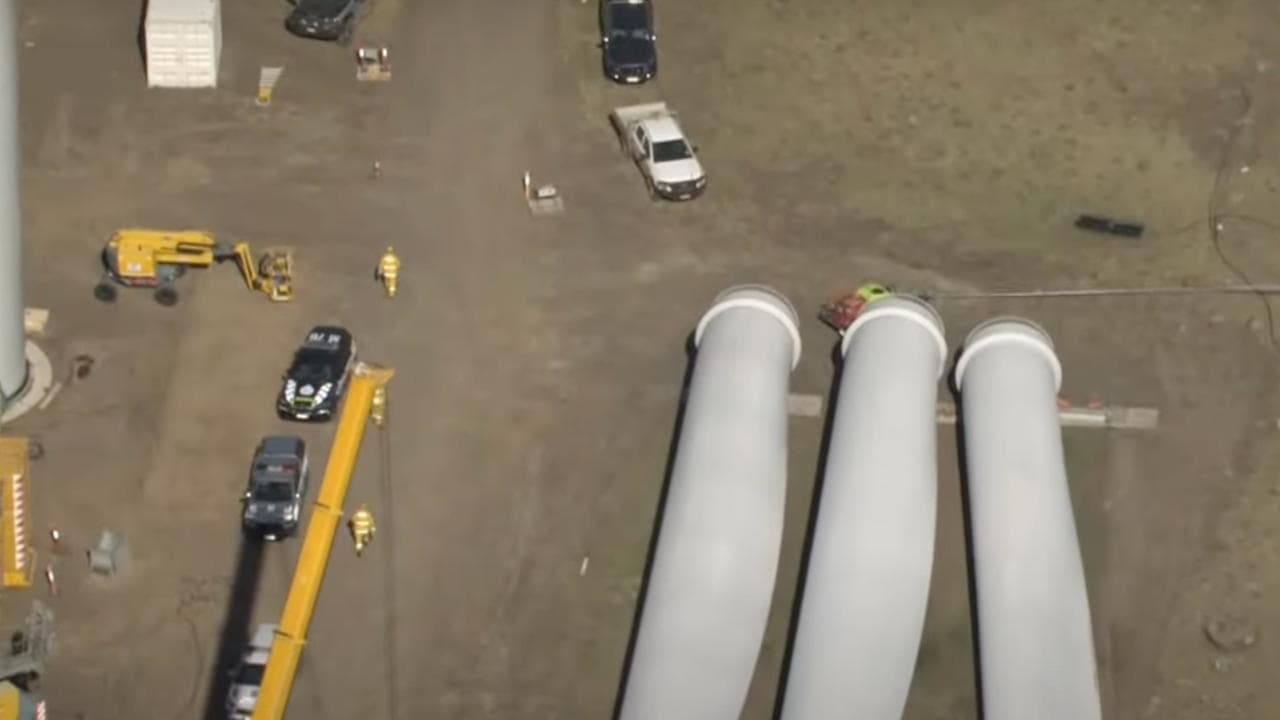 the scene where a worker was crushed