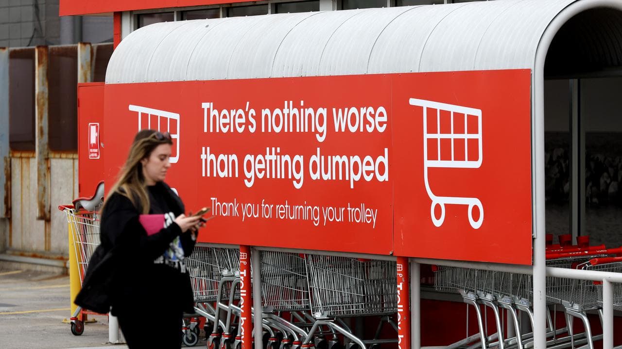 A shopper at Coles (file image)