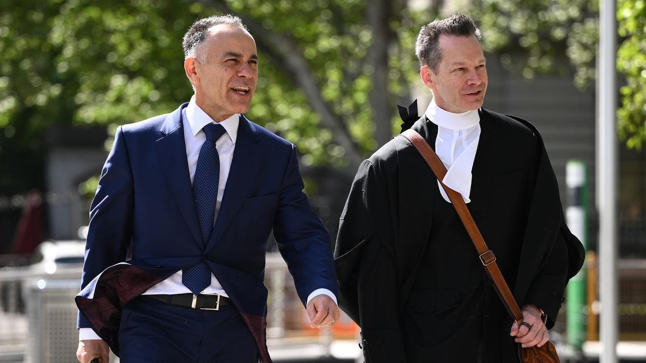 Victorian Opposition leader John Pesutto and lawyer Matthew Collins.