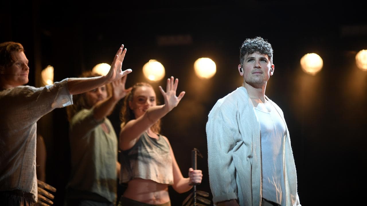 Michael Paynter as Jesus performs during a media preview