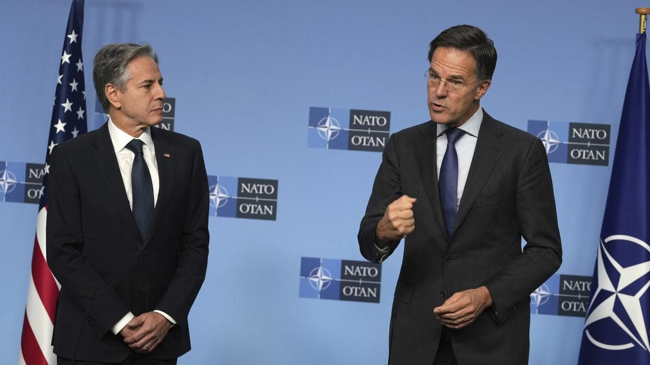 US Secretary of State Antony Blinken and NATO chief Mark Rutte 