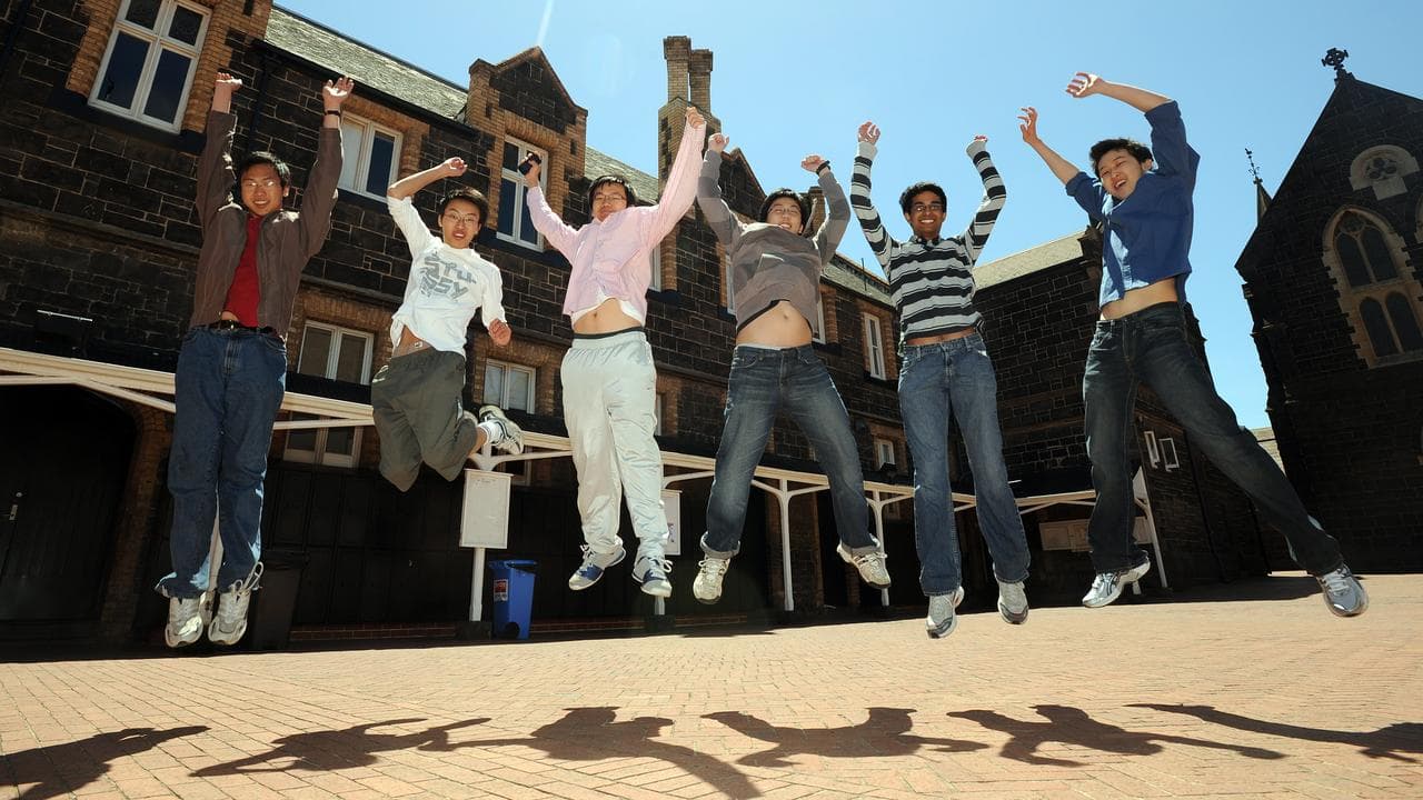 Year 12 students celebrate (file image)