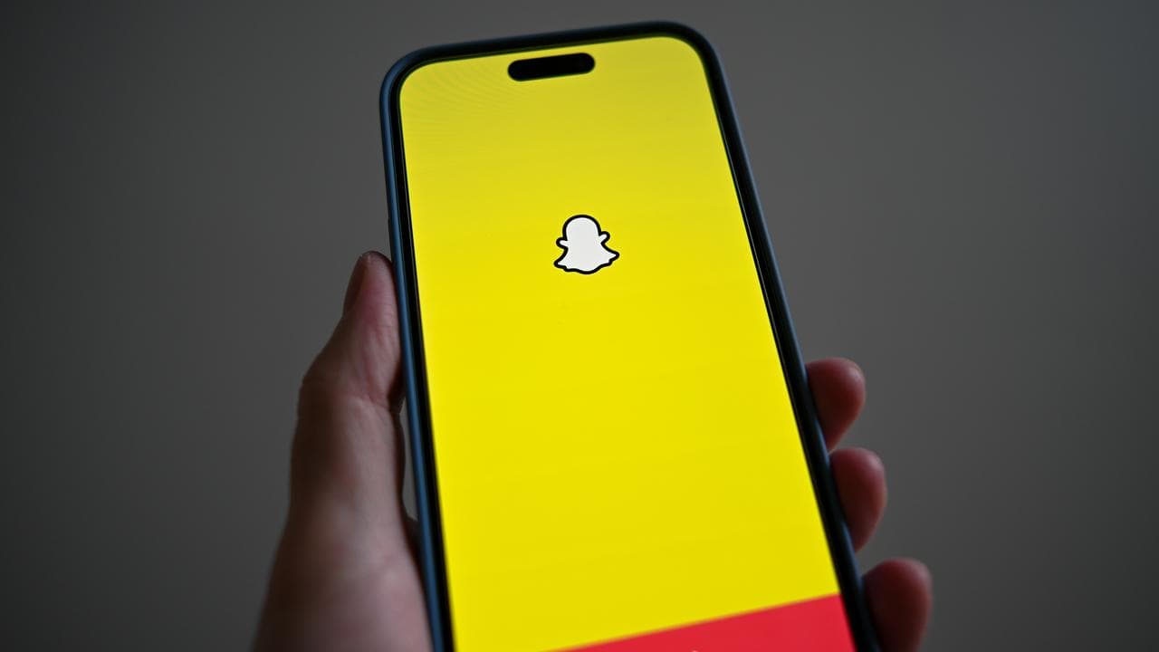 Snapchat is seen on a phone