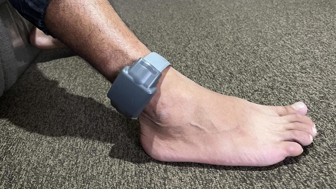 An electronic monitoring ankle bracelet (file image)