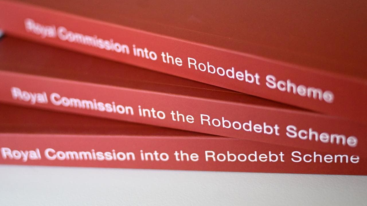 Copies of the royal commission report (file image)