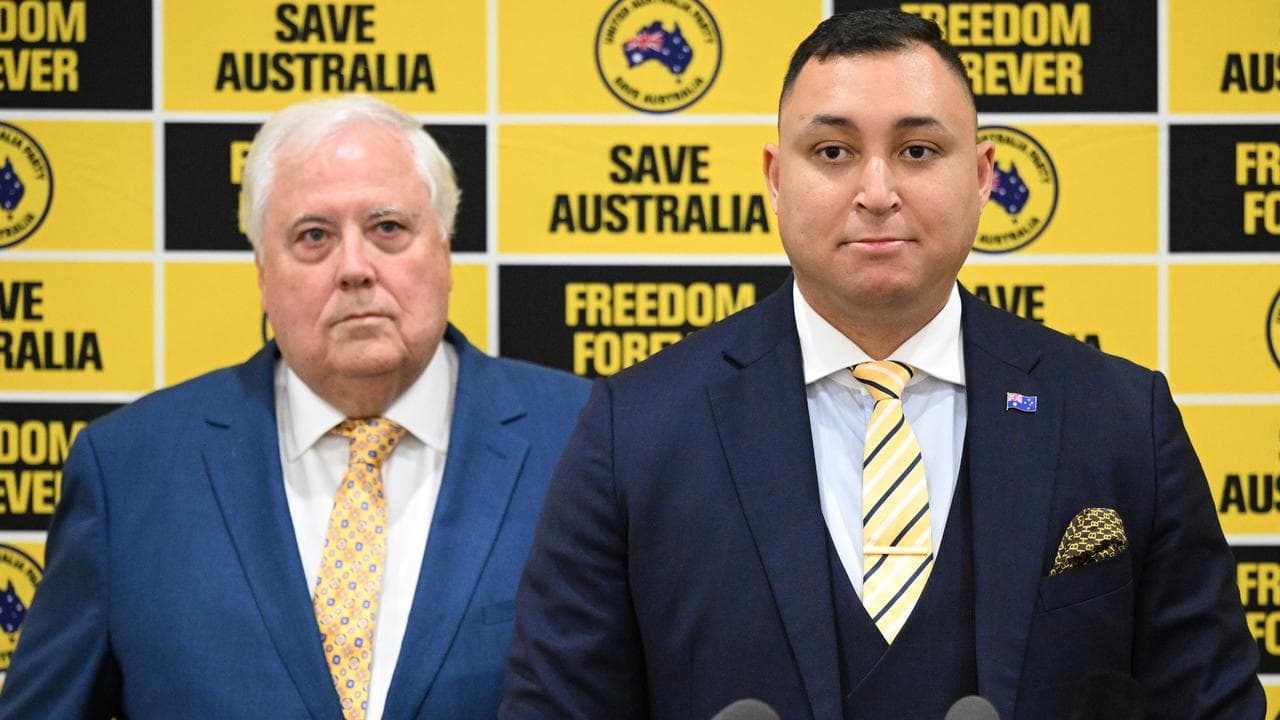 Clive Palmer and Ralph Babet (file image)