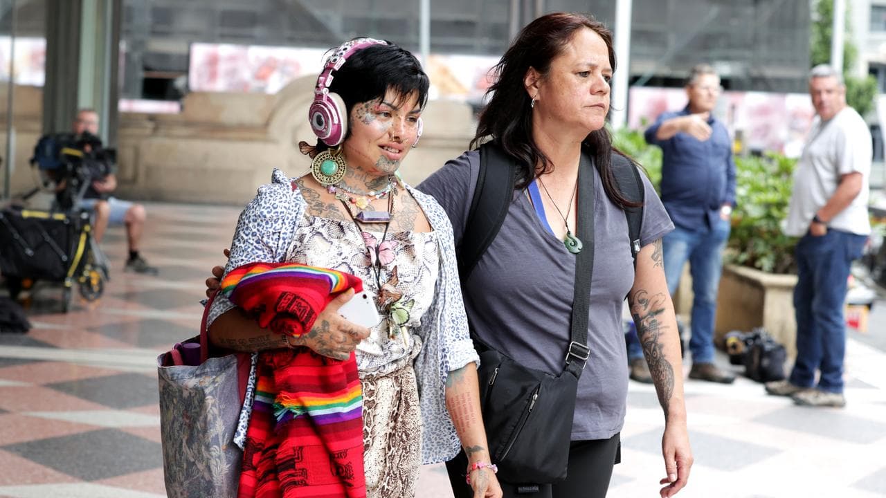 Liliana Goodson (left) and supporter