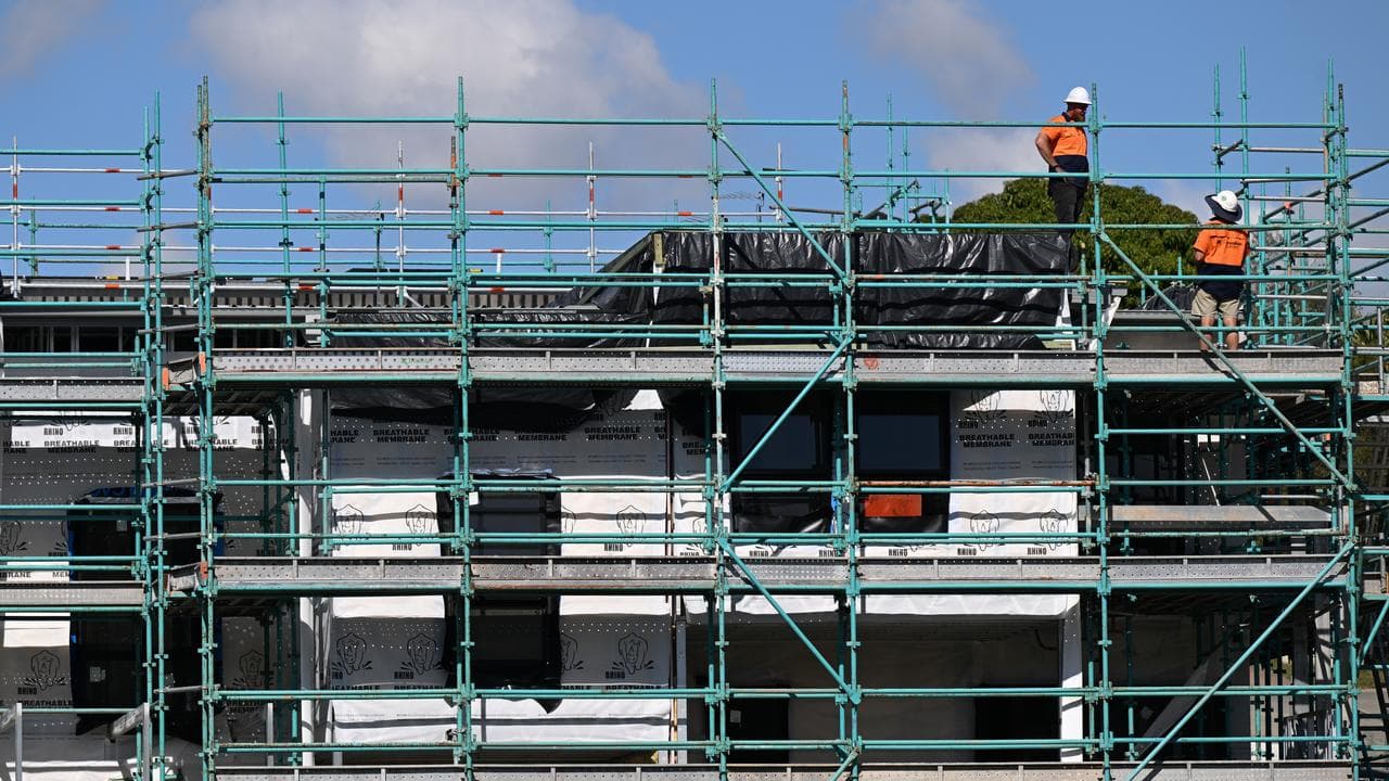 Construction workers in Brisbane.