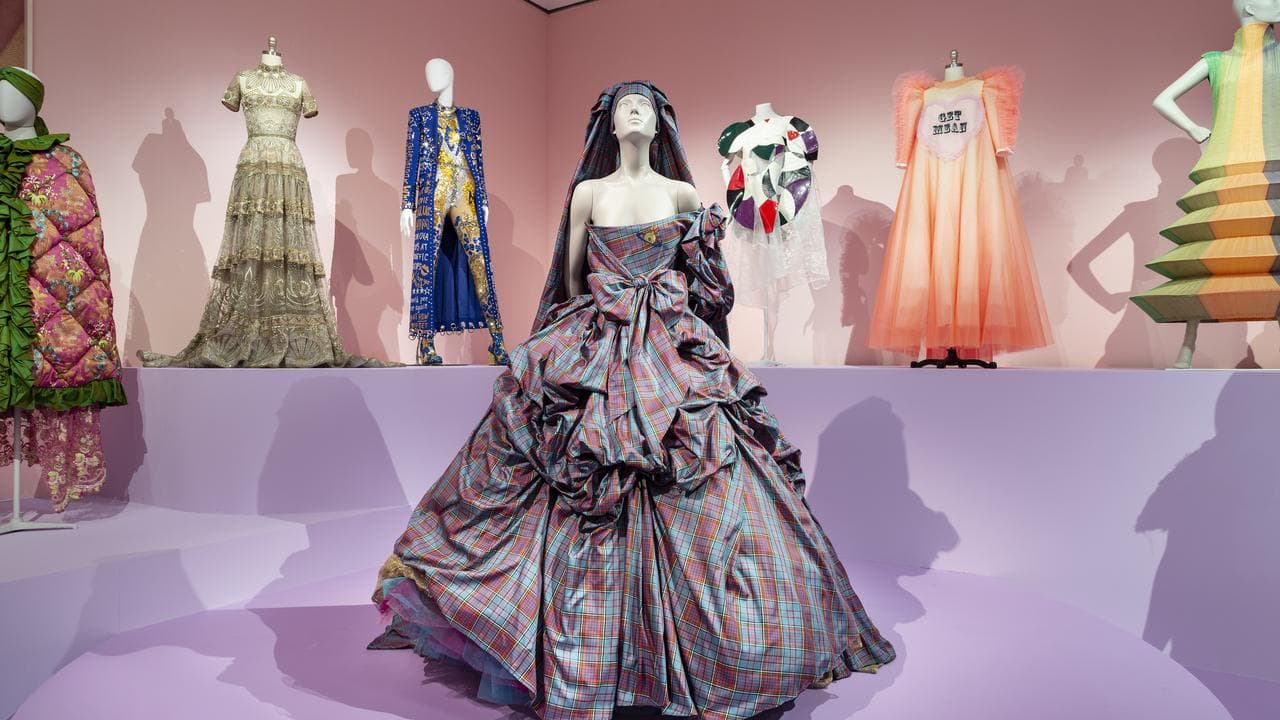 Garments on display at the Art Gallery of SA