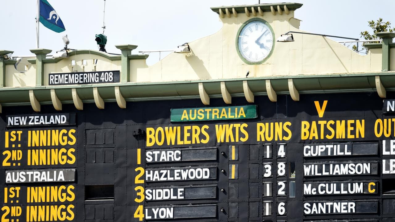 Adelaide Oval scoreboard.