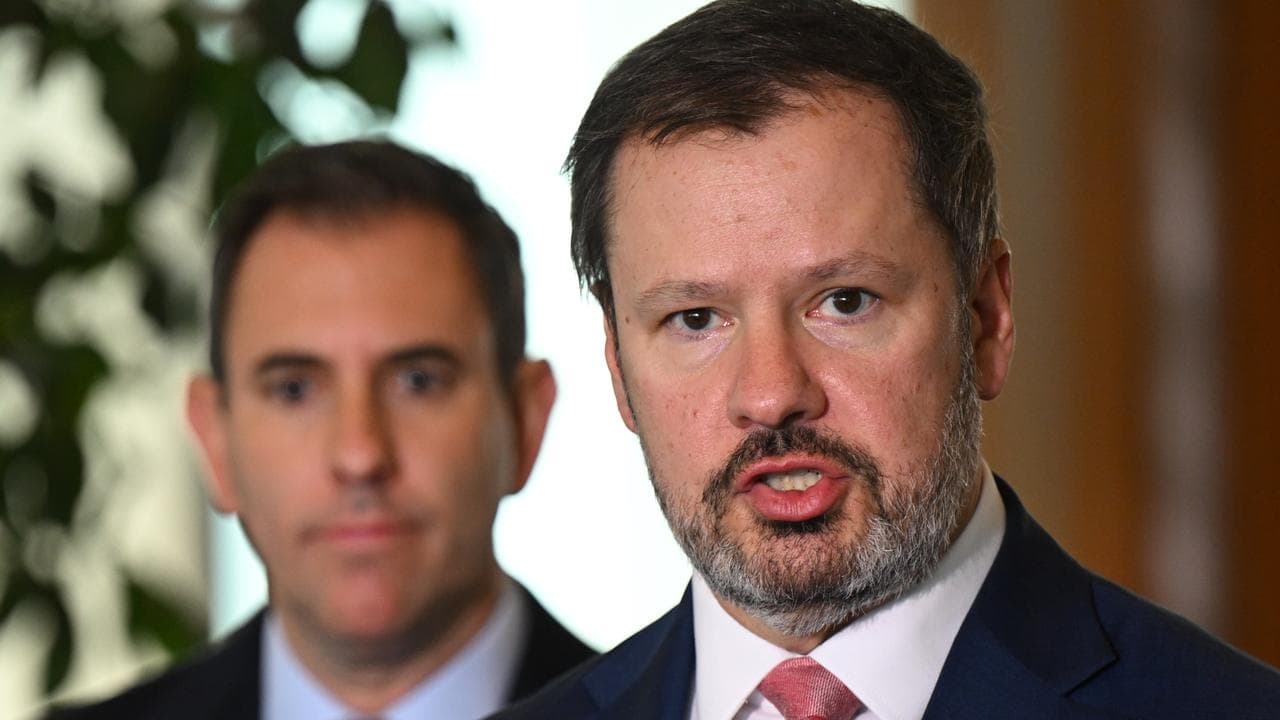 Industry Minister Ed Husic with Treasurer Jim Chalmers