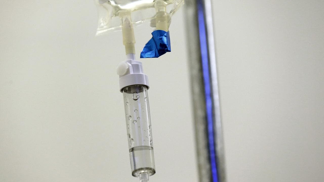 Chemotherapy drugs being administered.