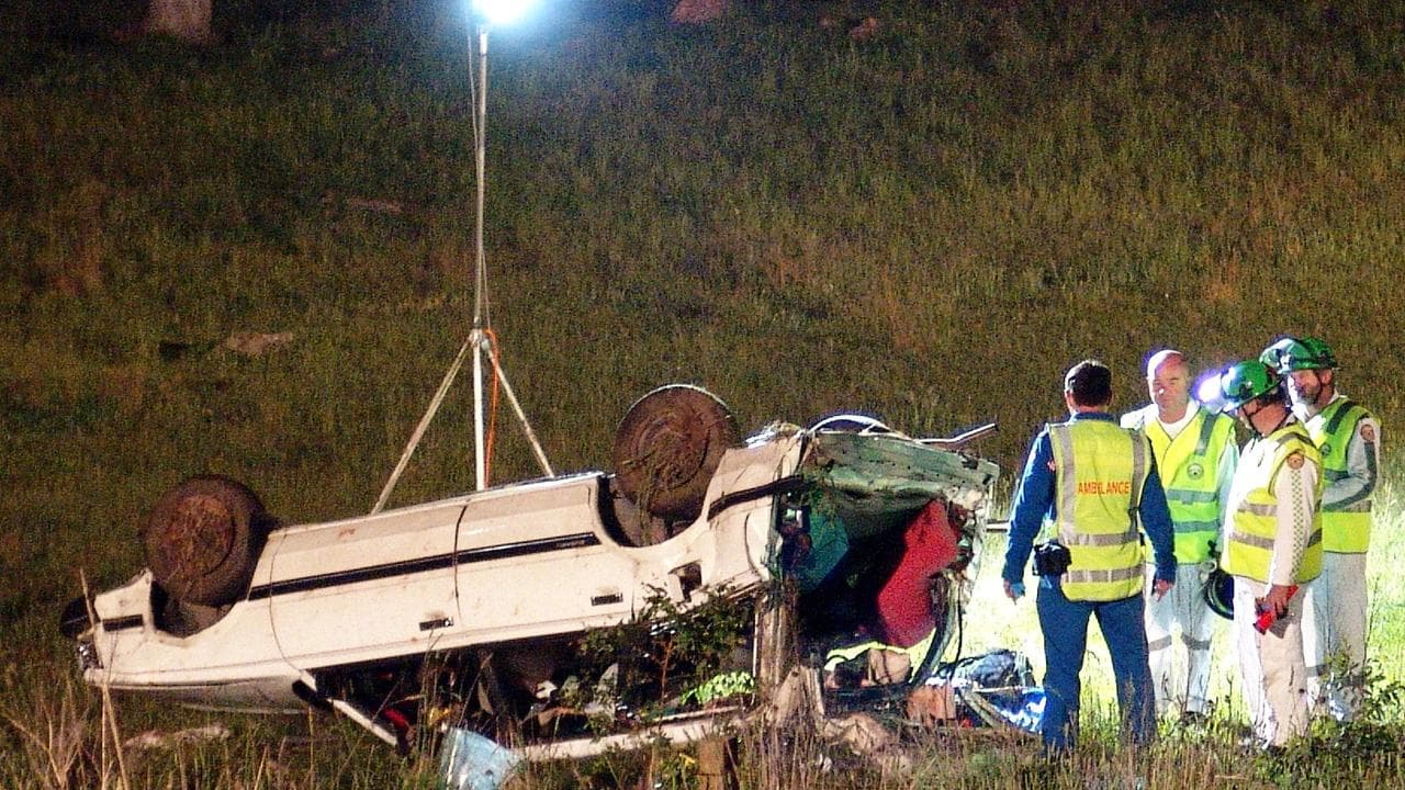 The crash scene (file image)