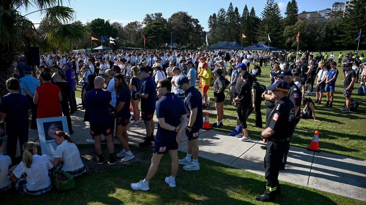 School children at the Step Out Speak Out walk in Sydney.