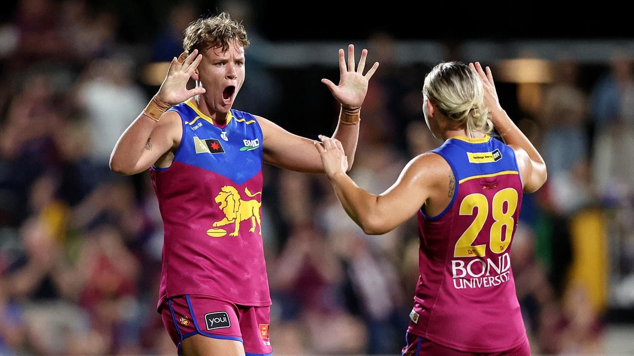 Brisbane's Dakota Davidson  (left).