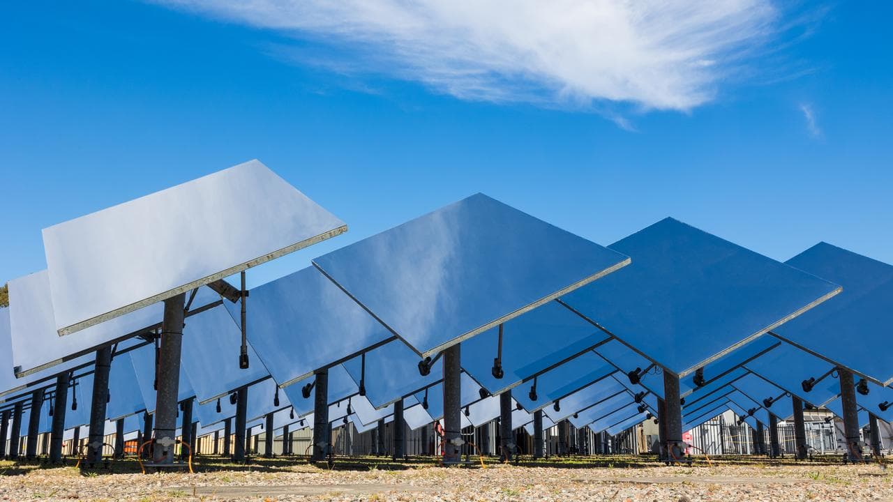 A heliostat field in Newcastle