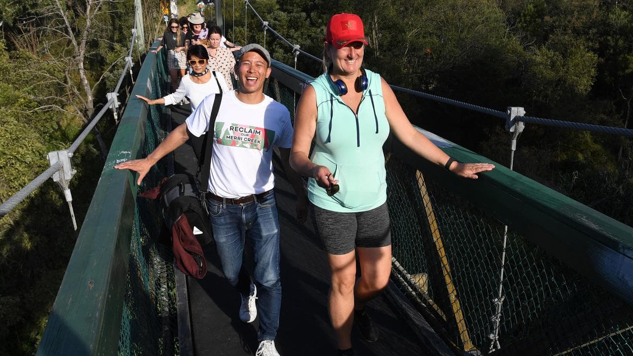 People on Reclaim Our Merri Creek walk (file image)