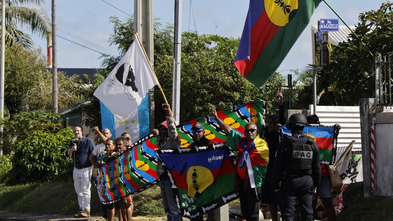 Kanaks demonstrate in Noumea
