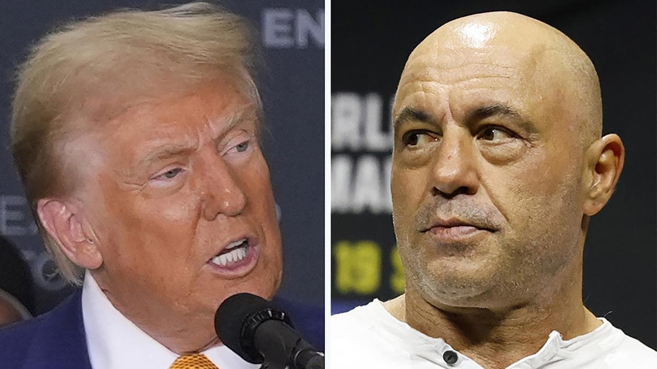 Donald Trump (left) and Joe Rogan (right)
