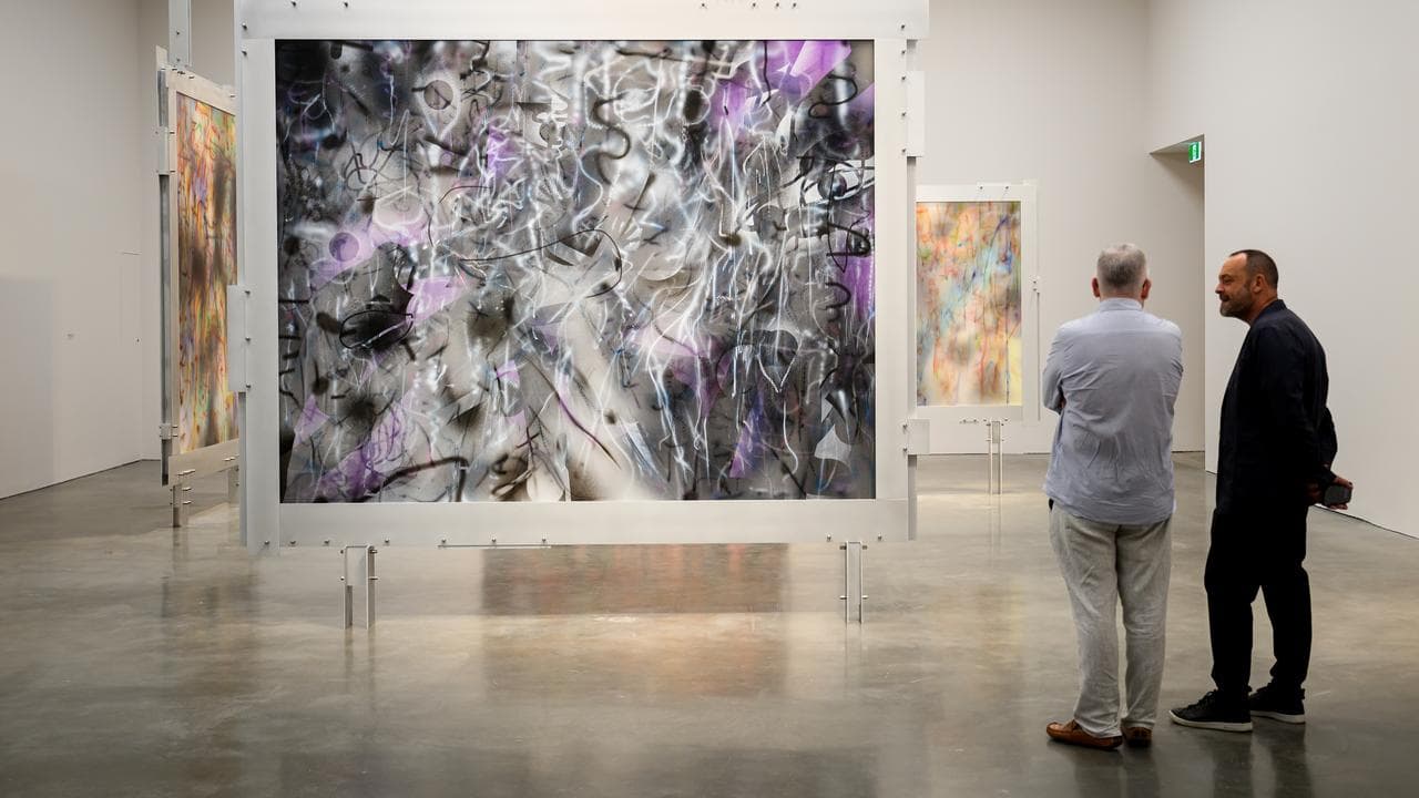People view Julie Mehretu's artworks