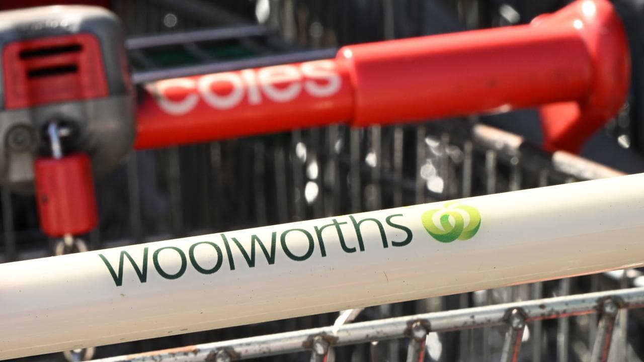 Woolworths and Coles signage (file image)