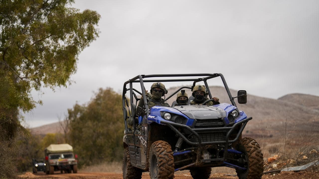 Israeli soldiers near the Israeli-Lebanese border