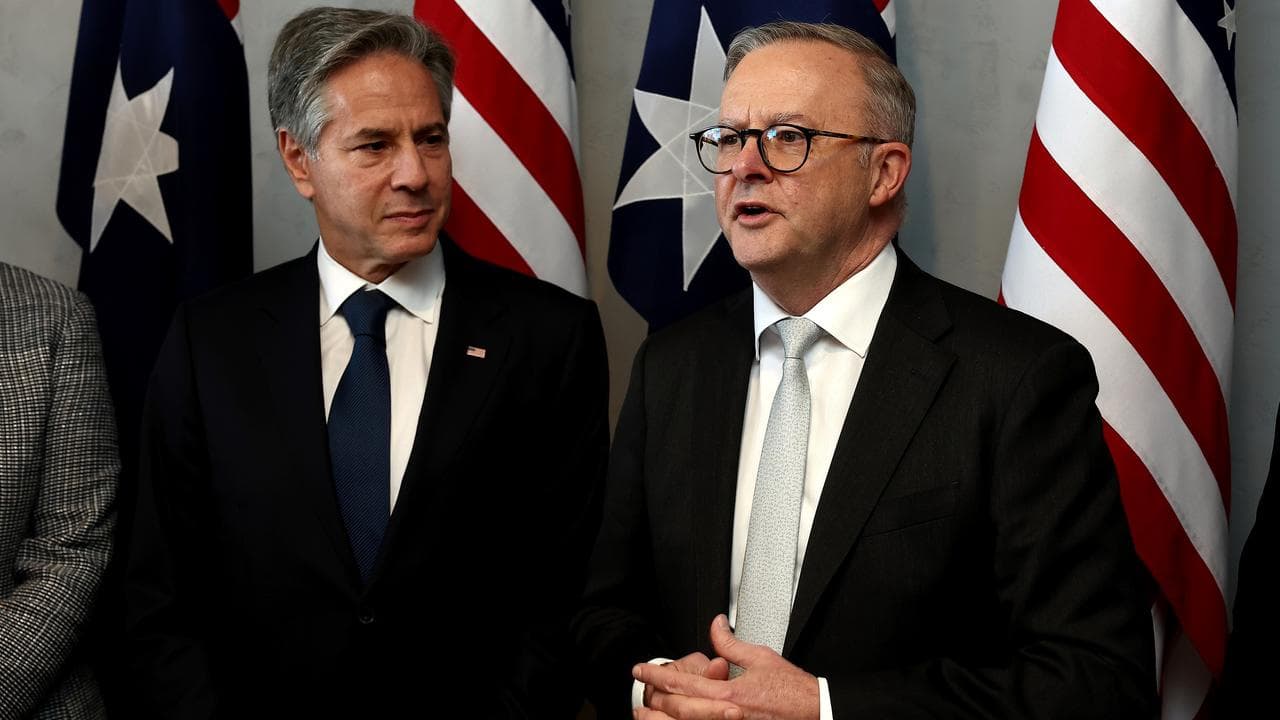 Anthony Albanese with US Secretary of State Antony Blinken