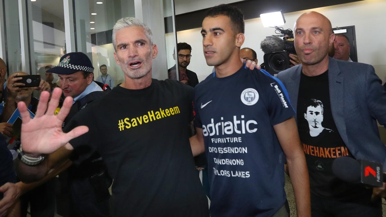 Craig Fosterand Hakeem Al-Araibi.