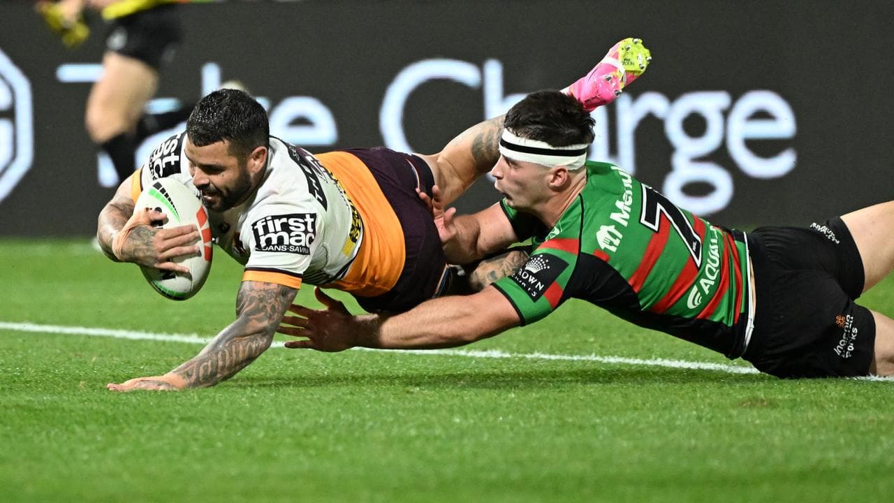 Lachlan Ilias (right) replaced Adam Reynolds at South Sydney.
