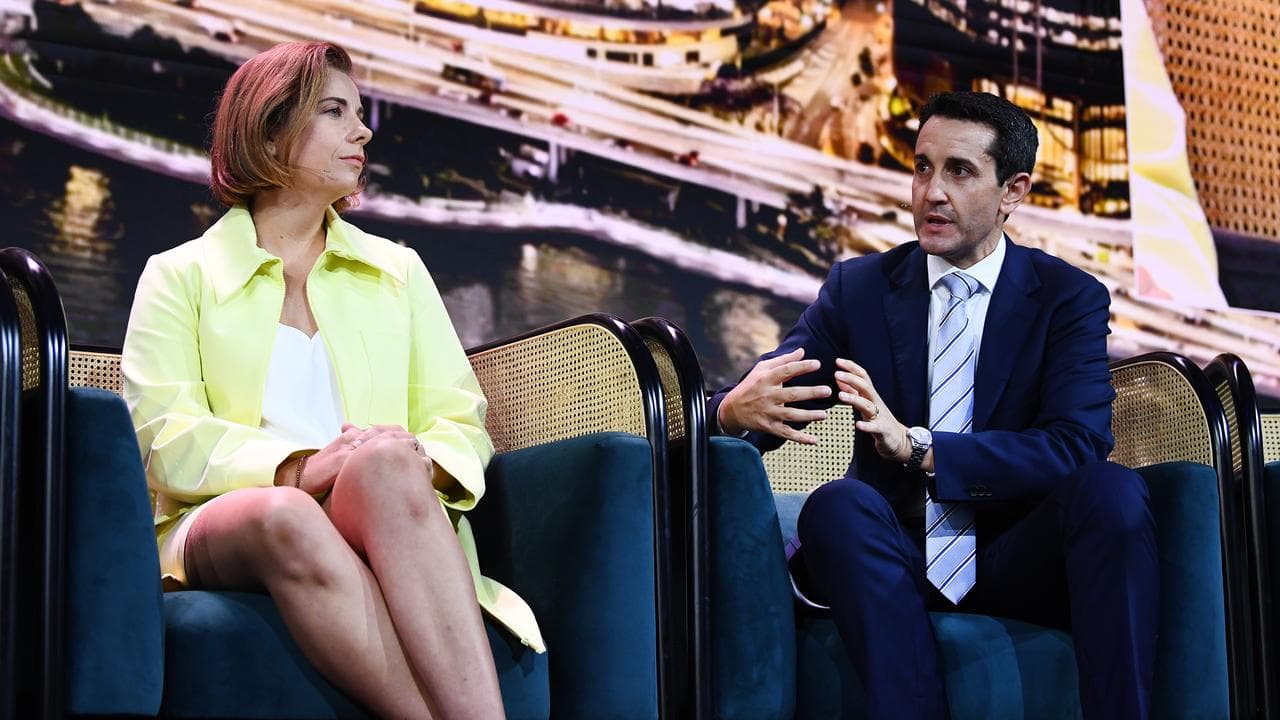 Anika Wells joined David Crisafulli