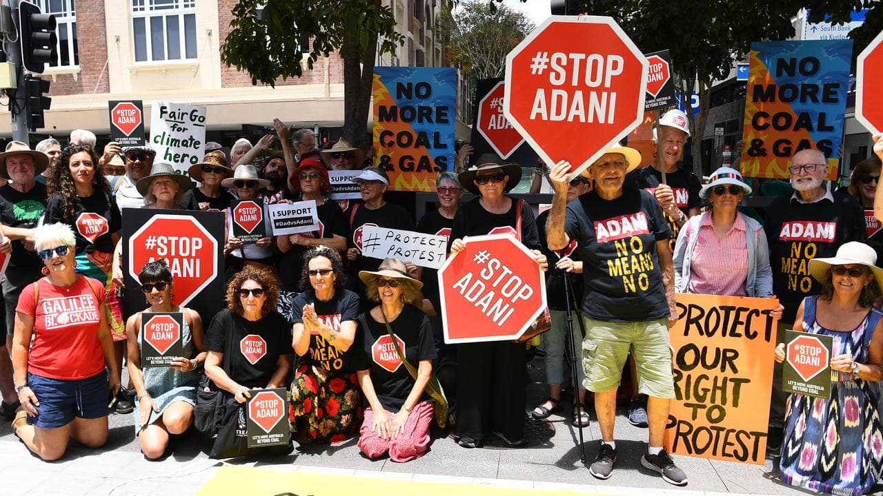 Anti-Adani activists support Ben Pennings outside court