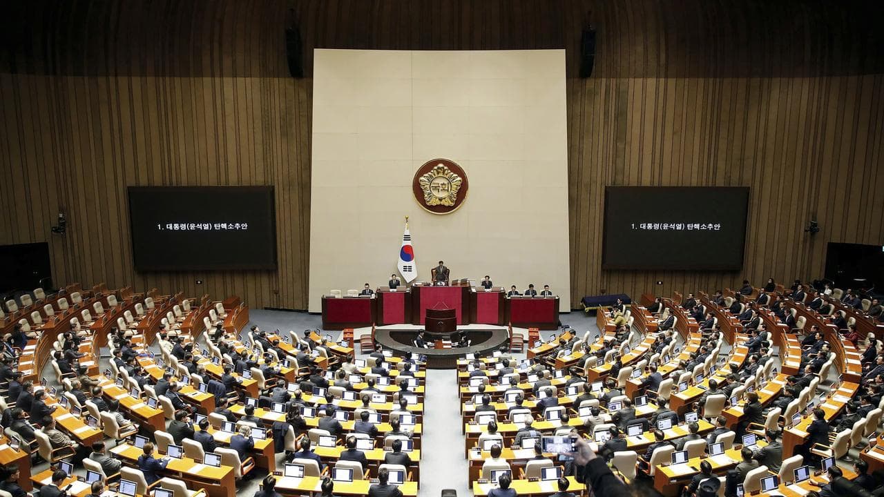 South Korean lawmakers vote on impeaching the president
