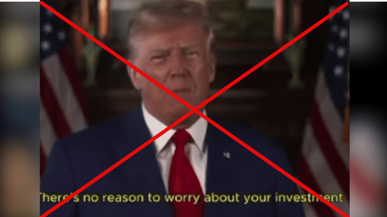 Screenshot taken of manipulated video posted on Facebook.