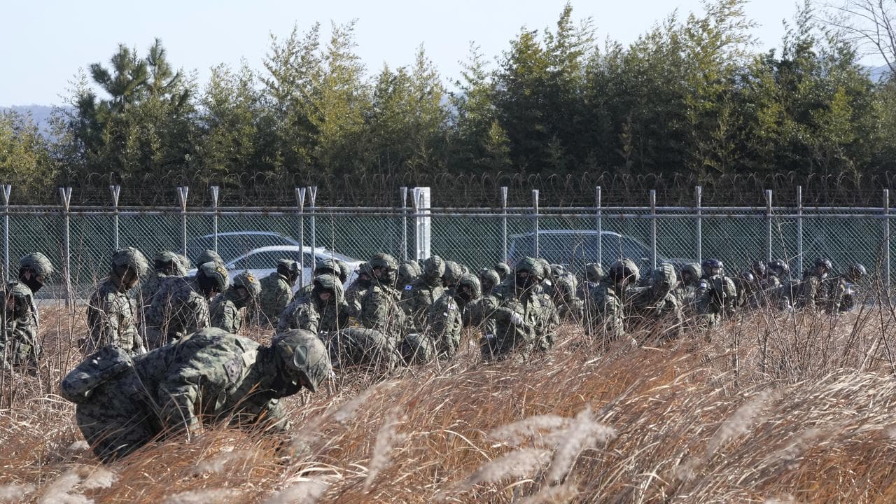 South Korean army soldiers