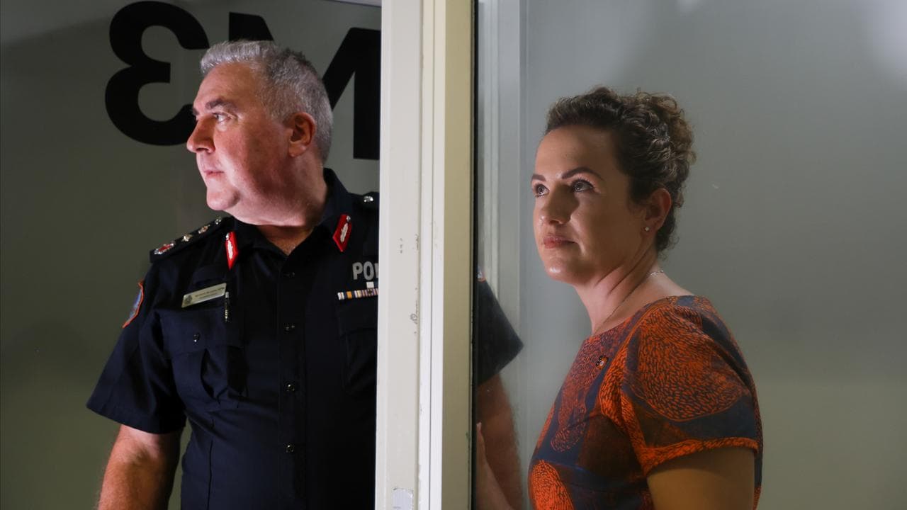 Police Commissioner Michael Murphy and Chief Minister Lia Finocchiaro