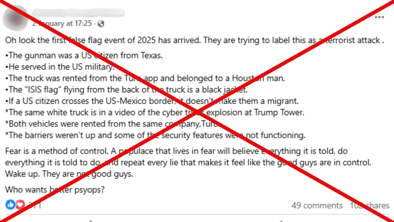 One of the posts containing the false claim.