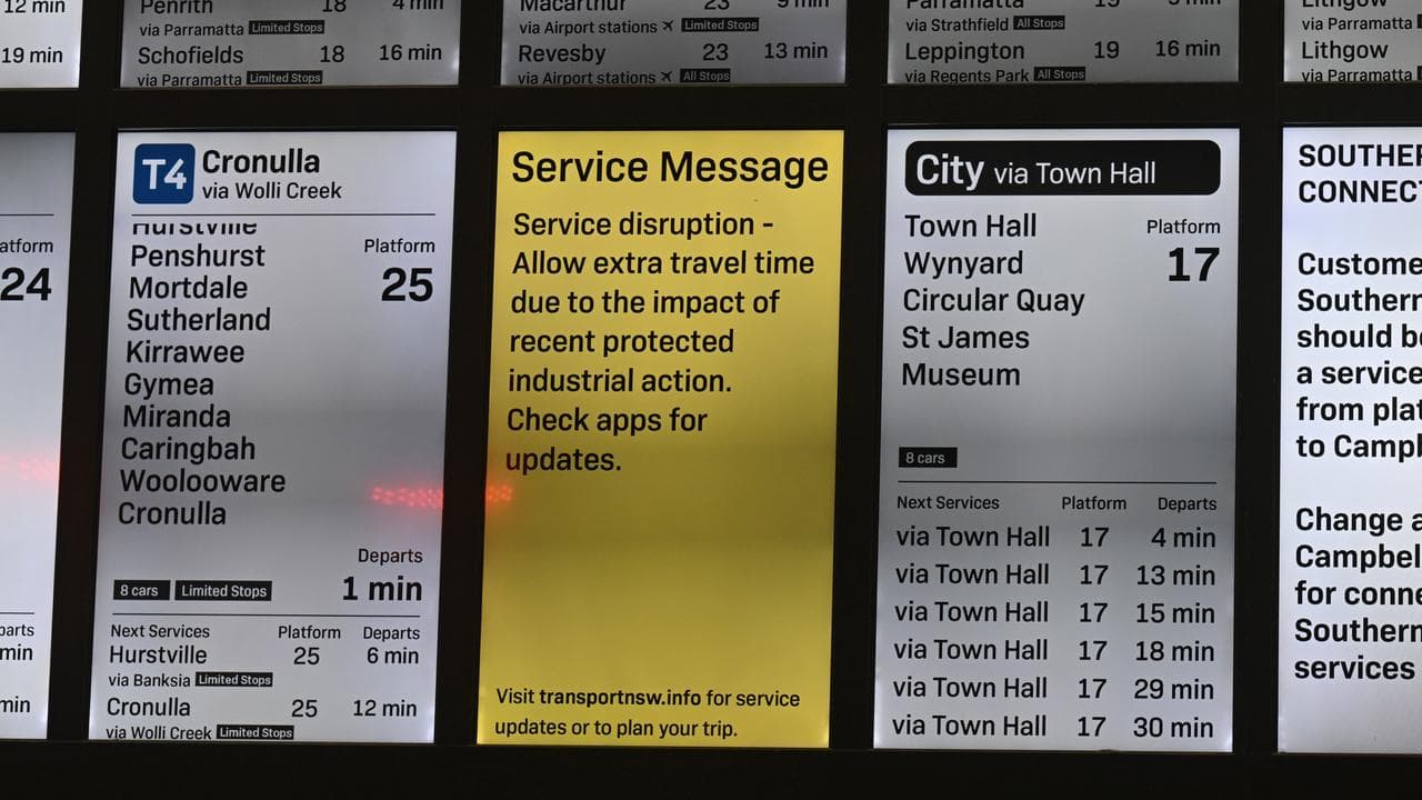 A train delay message