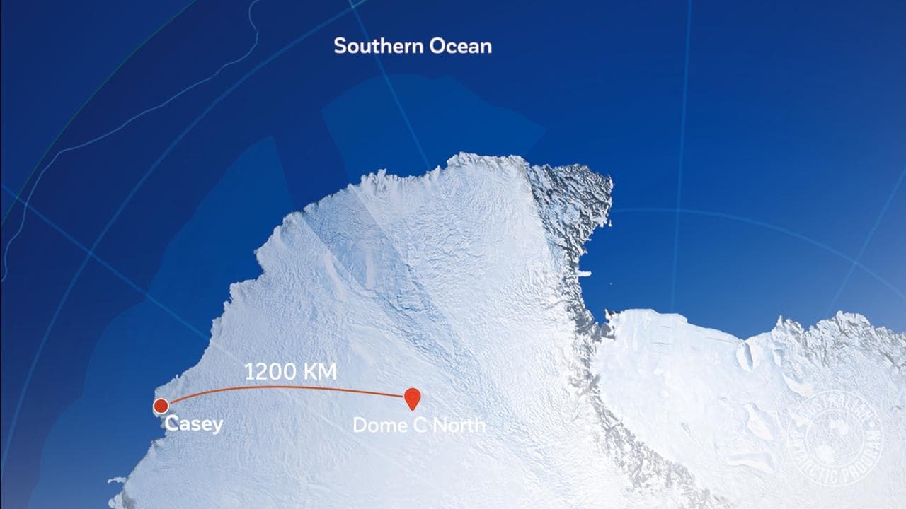 A graphic shows the distance travelled
