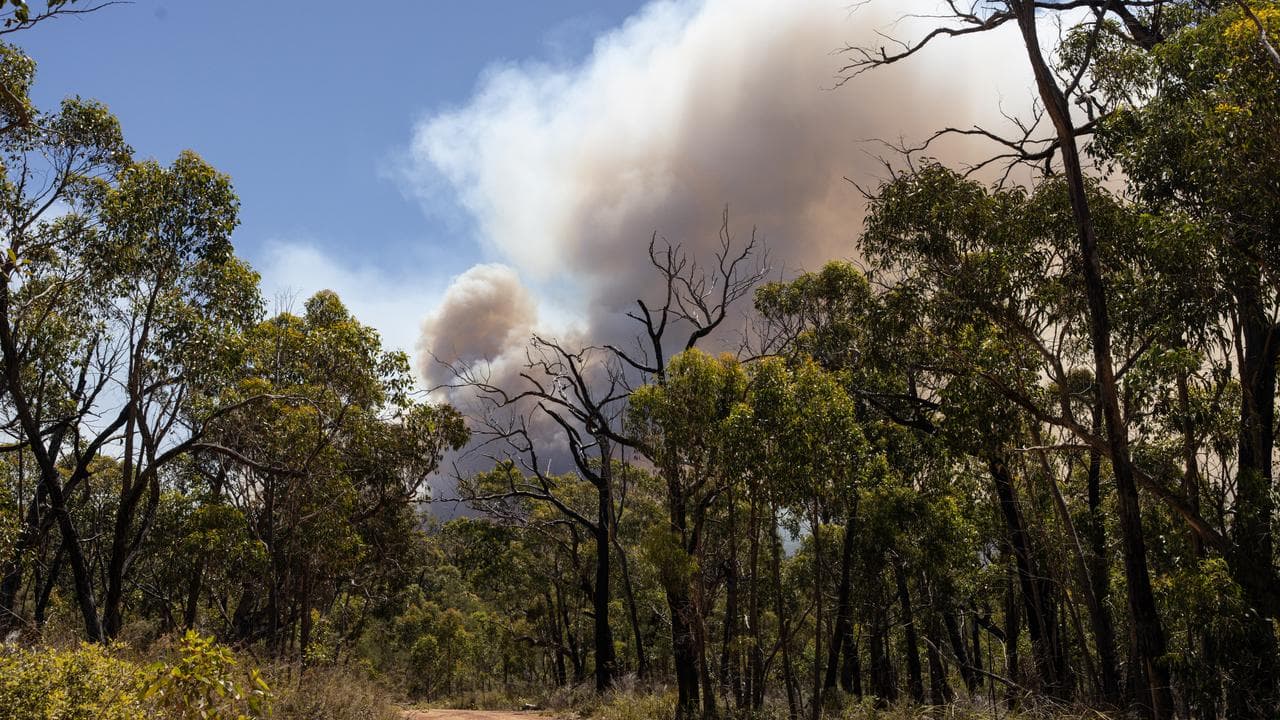 A file photo of smoke from the Grampians bushfire