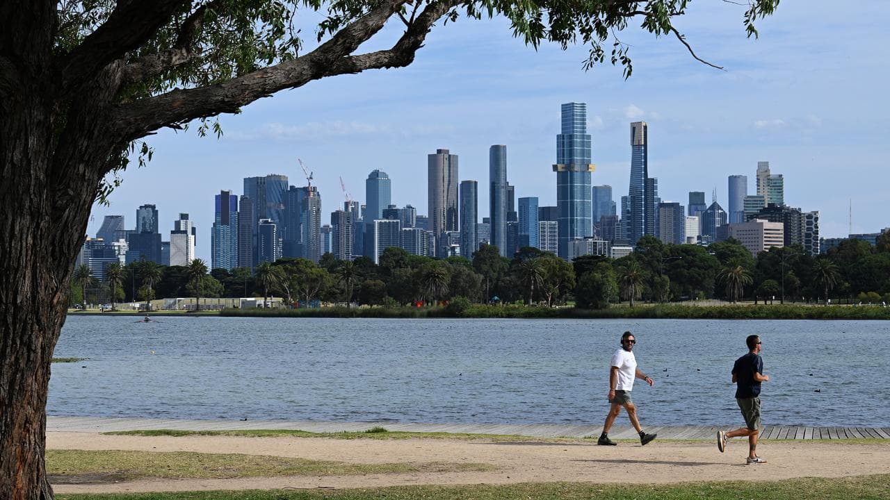 Albert Park lake in Melbourne